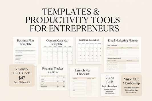 TEMPLATES & PRODUCTIVITY TOOLS FOR ENTREPRENEURS