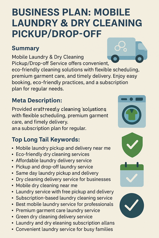 LAUNDRY & DRY CLEANING PICKUP/DROP-OFF (MOBILE)