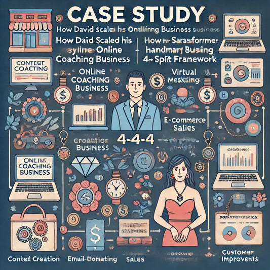HOW DAVID SCALED HIS ONLINE COACHING BUSINESS AND HOW SARAH TRANSFORMED HER HANDMADE JEWELRY BUSINESS USING THE 4-4-4 SPLIT FRAMEWORK