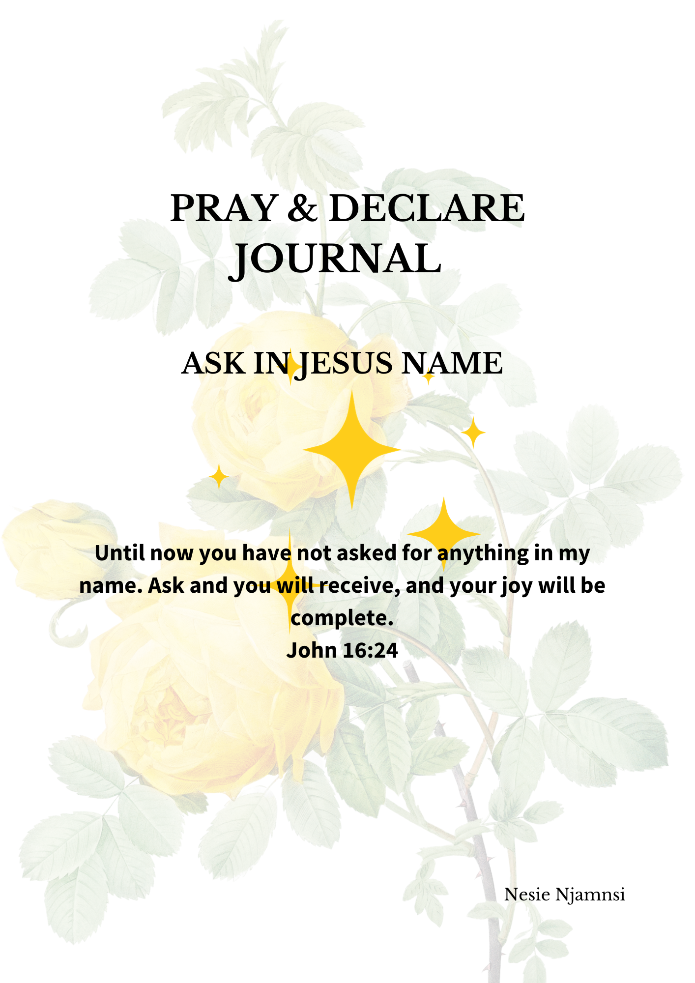 PRAY & DECLARE JOURNAL: ASK IN JESUS NAME