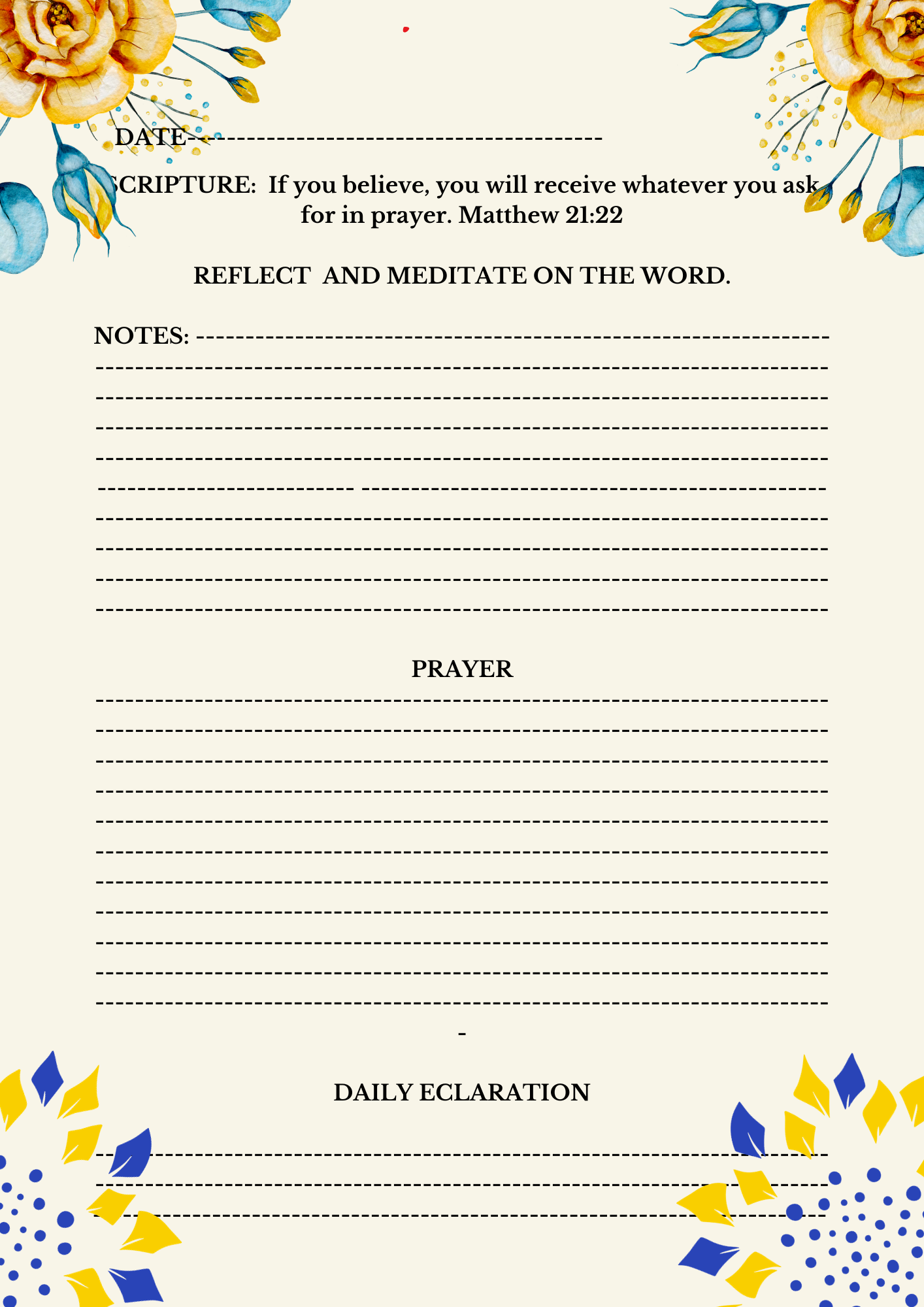 PRAY & DECLARE JOURNAL: ASK IN JESUS NAME