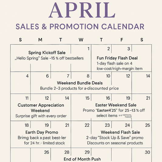 APRIL SALES & PROMOTION CALENDAR