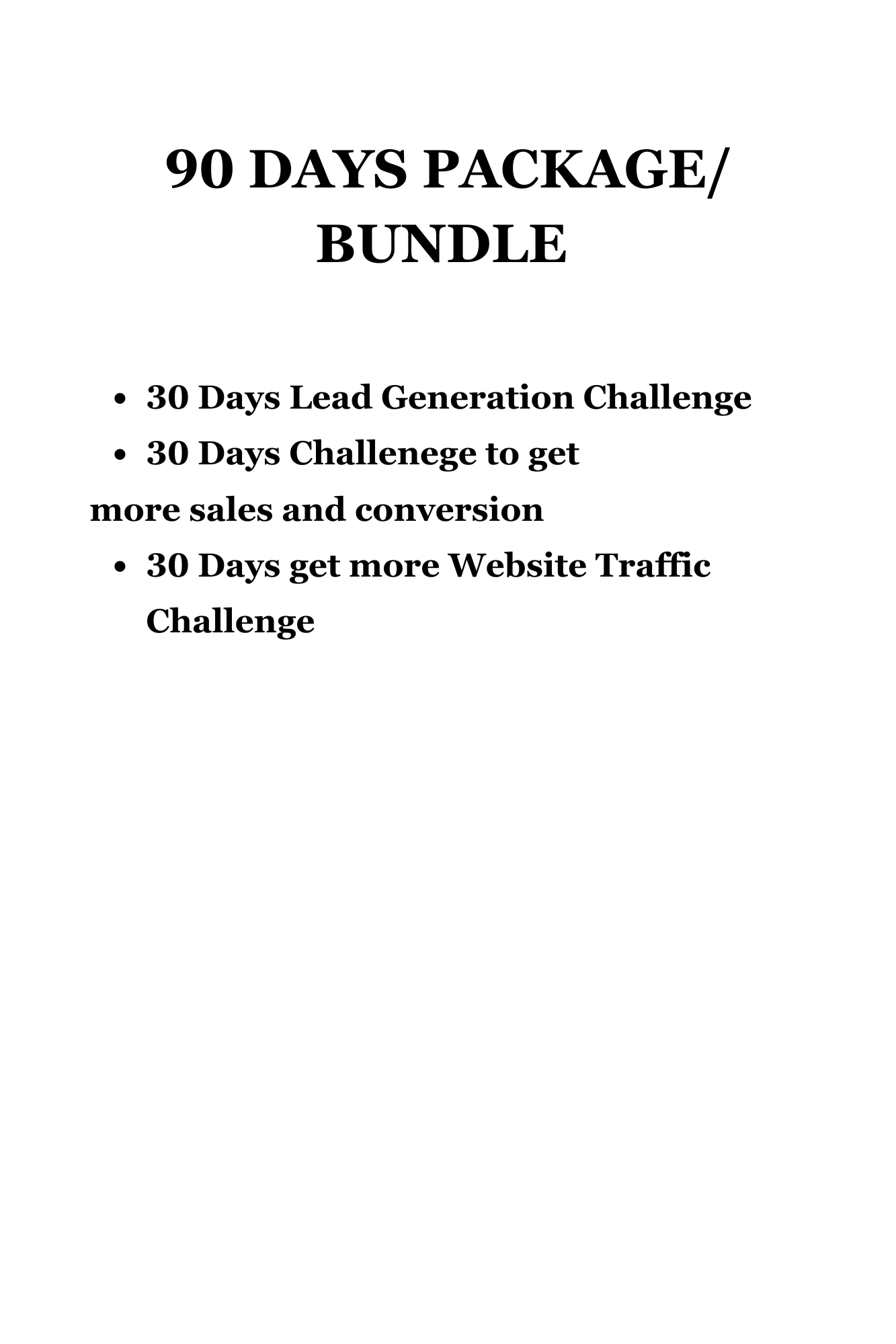 BUNDLE FOR SCALING BUSINESS: 90 DAYS SALES CHALLENGE