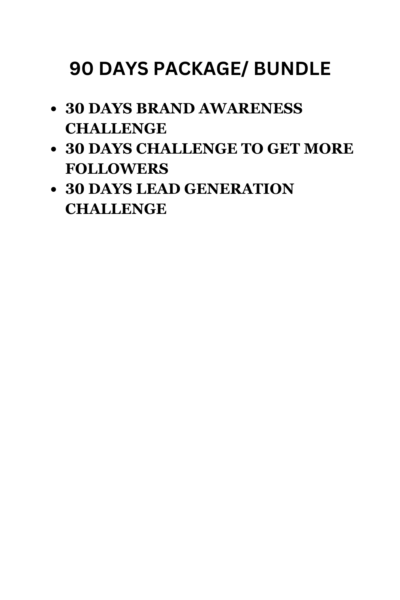 BUNDLE FOR STARTUP BUSINESS: 90 DAYS SALES LEAD GENERATION.