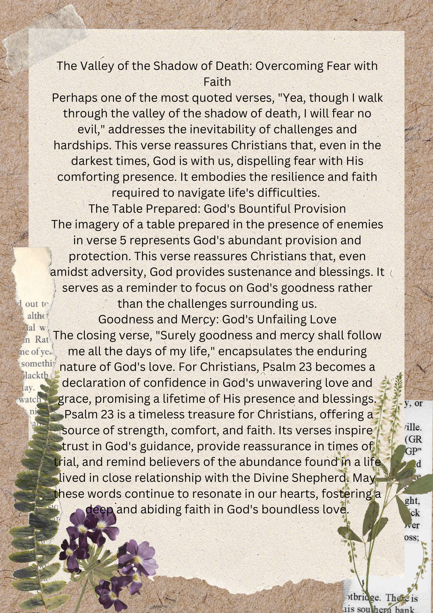COLOR AND LEARN PSALM 23: A JOURNEY OF TRUST AND FAITH