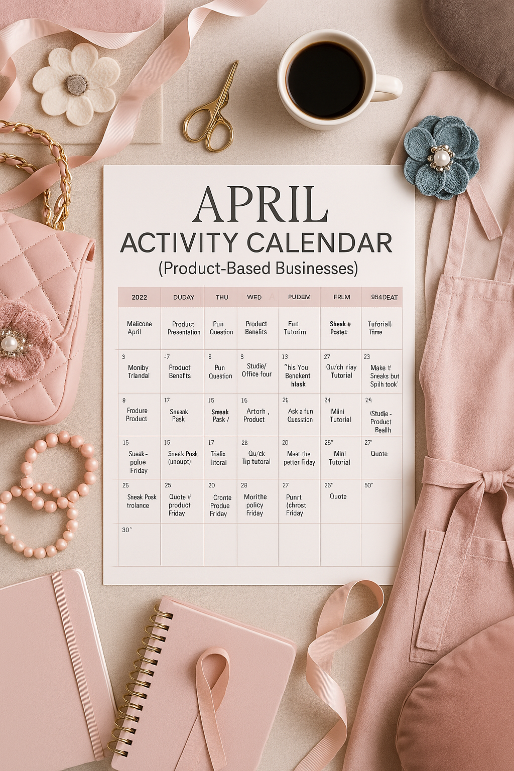 APRIL ACTIVITY CALENDAR (PRODUCT-BASED BUSINESSES)