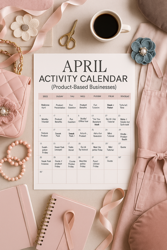 APRIL ACTIVITY CALENDAR (PRODUCT-BASED BUSINESSES)