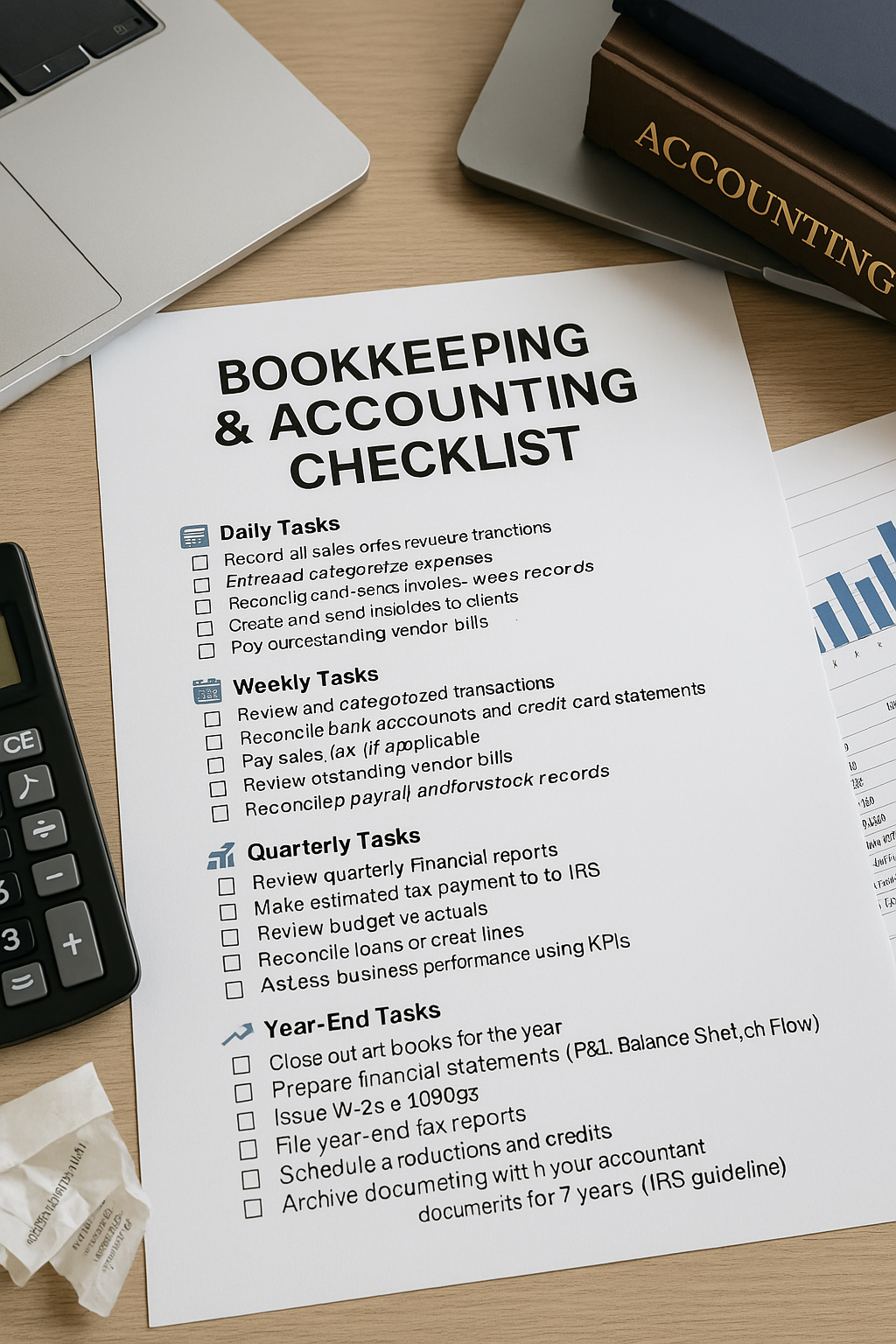 BOOKKEEPING & ACCOUNTING CHECKLIST