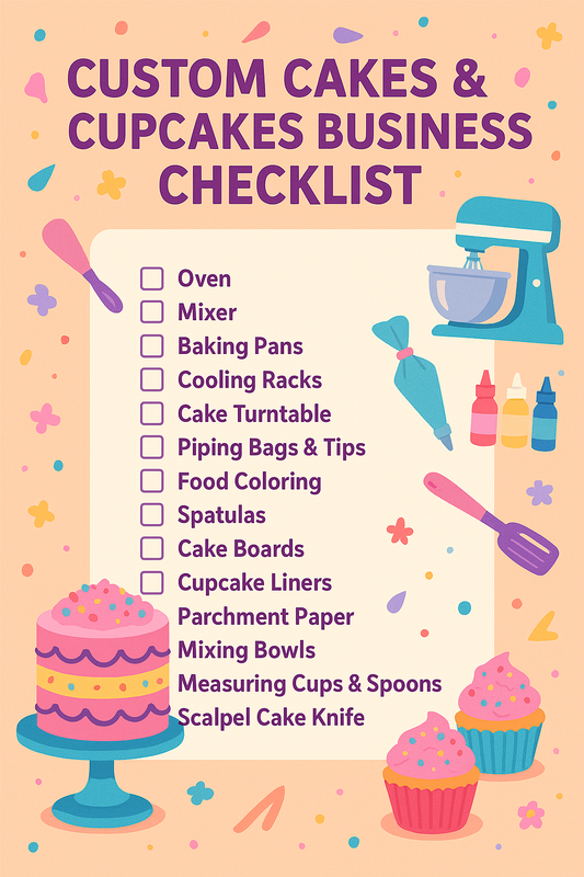 CUSTOM CAKES & CUPCAKES BUSINESS CHECKLIST