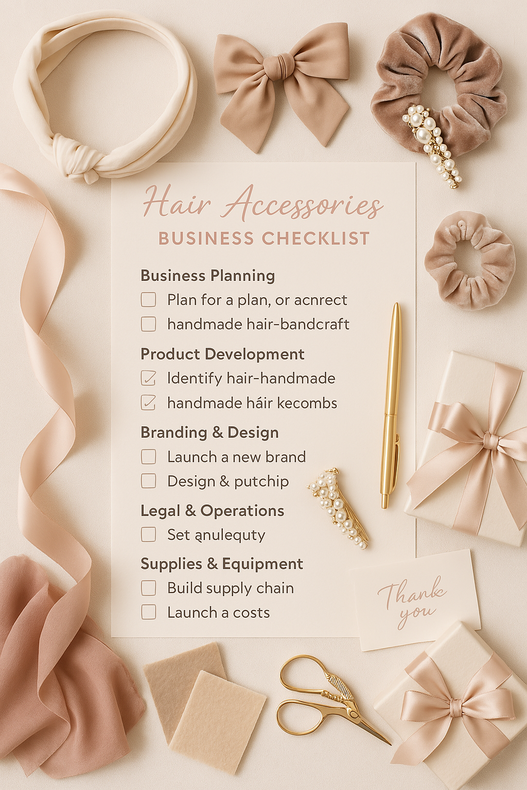 HAIR ACCESSORIES BUSINESS CHECKLIST