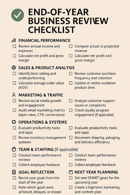 END-OF-YEAR BUSINESS REVIEW CHECKLIST
