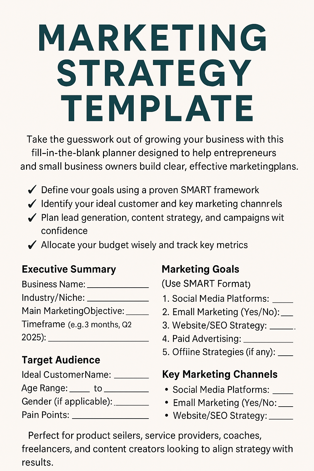 MARKETING STRATEGY TEMPLATE