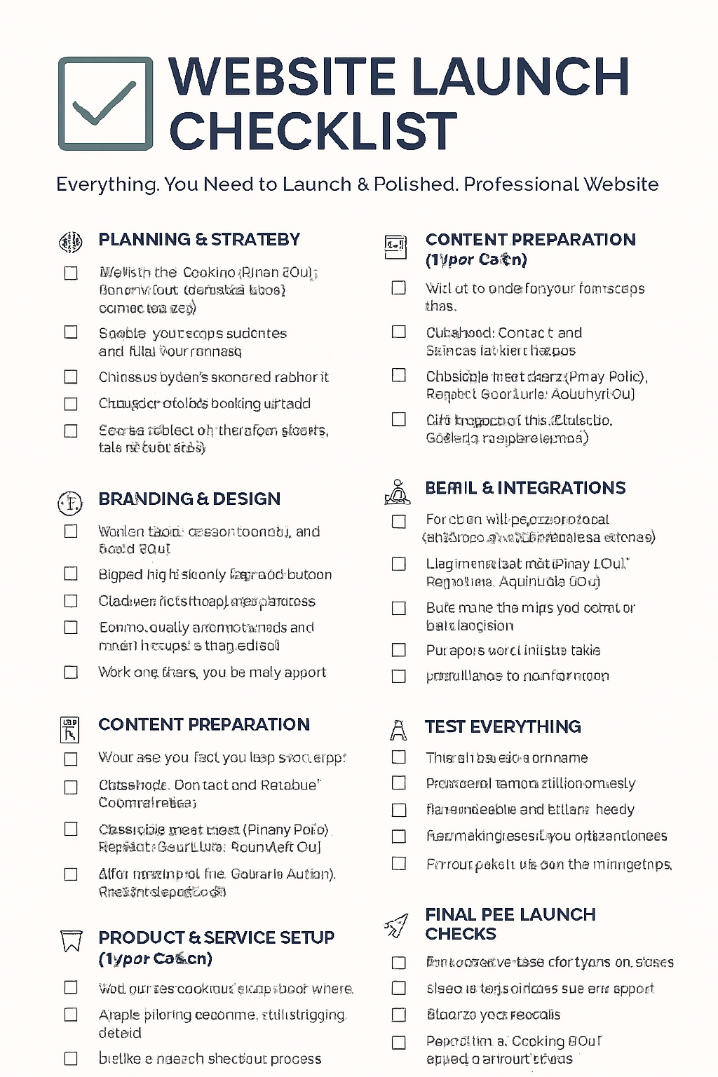 WEBSITE LAUNCH CHECKLIST