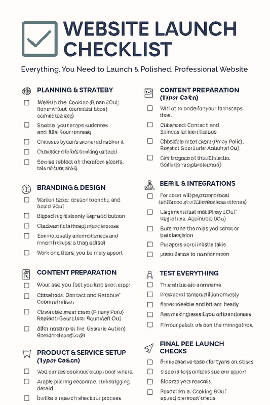 WEBSITE LAUNCH CHECKLIST