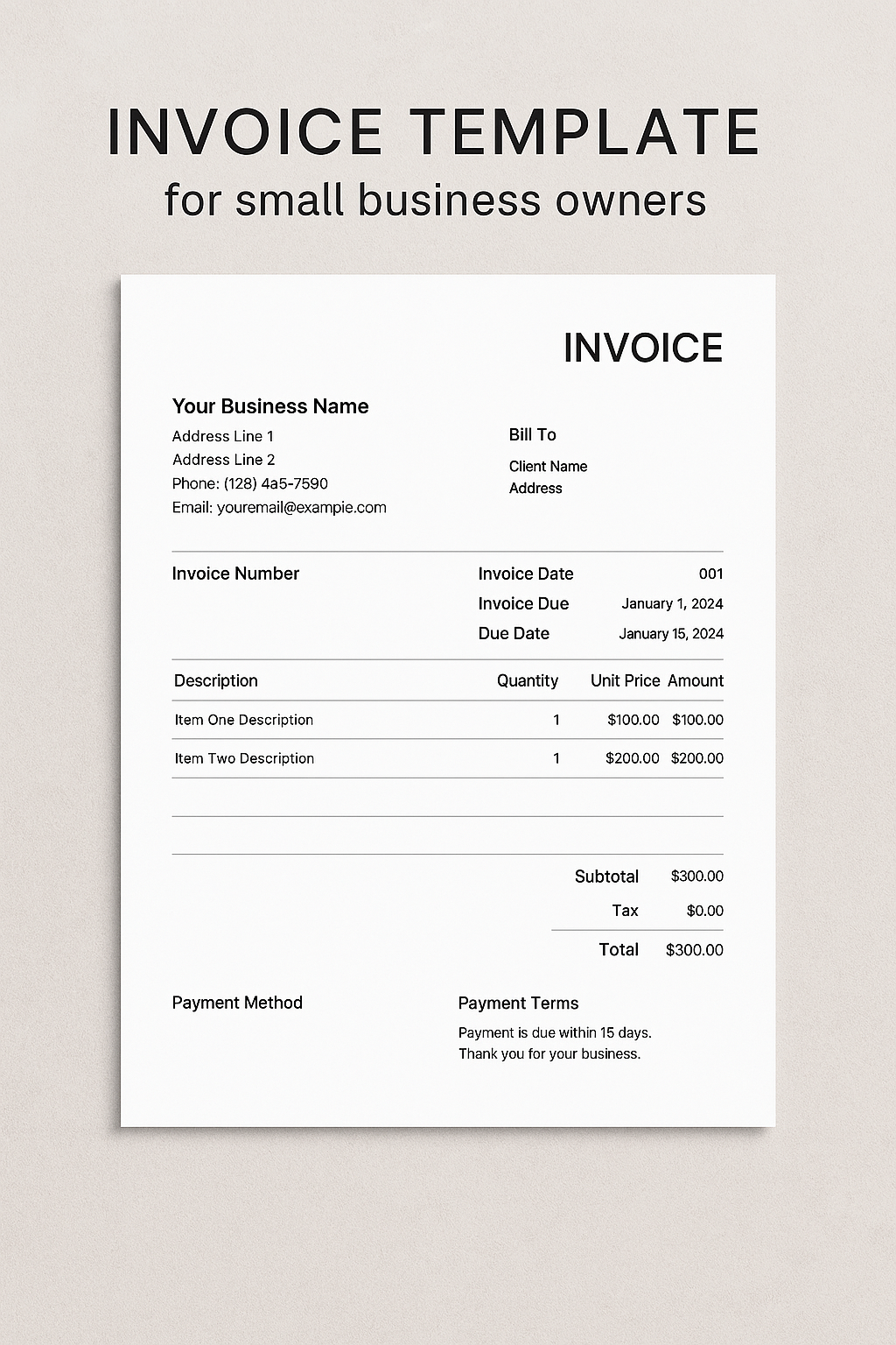 INVOICE TEMPLATE