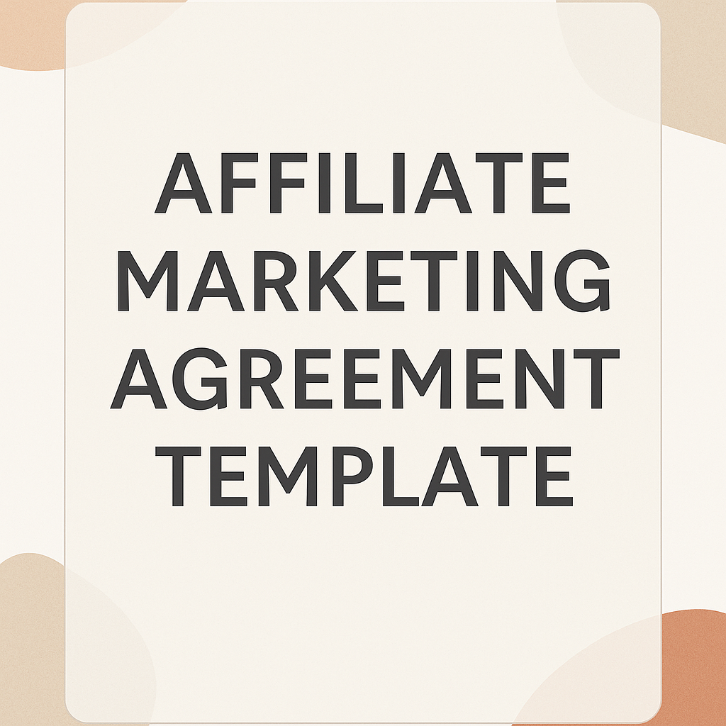 AFFILIATE MARKETING AGREEMENT TEMPLATE