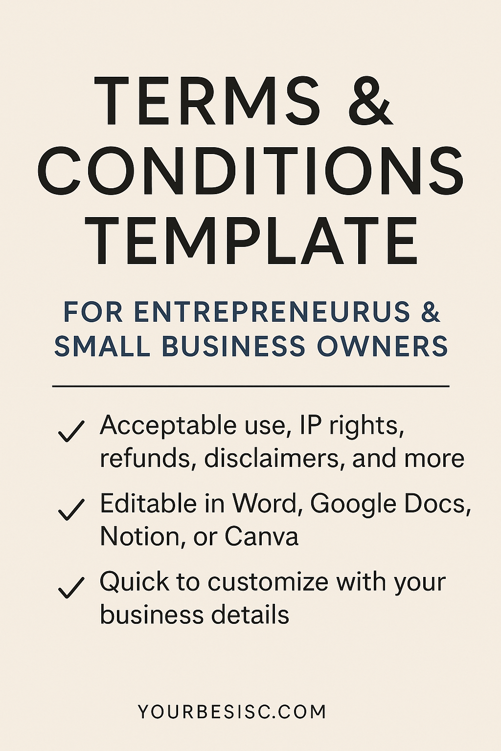 TERMS & CONDITIONS TEMPLATE