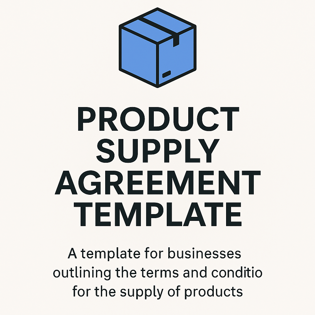 PRODUCT SUPPLY AGREEMENT TEMPLATE