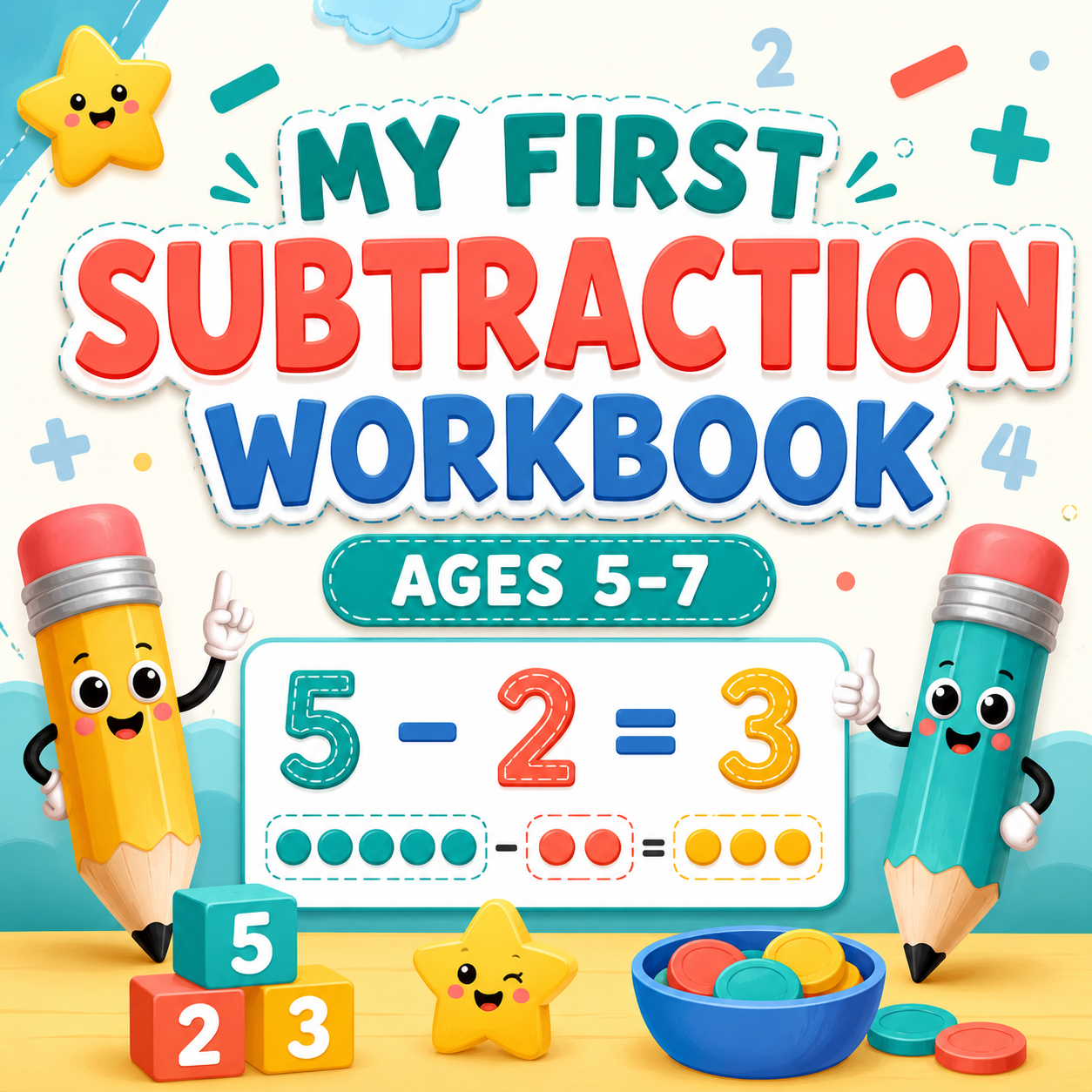My First Subtraction Workbook Ages 5–7 | Printable Math Worksheets PDF