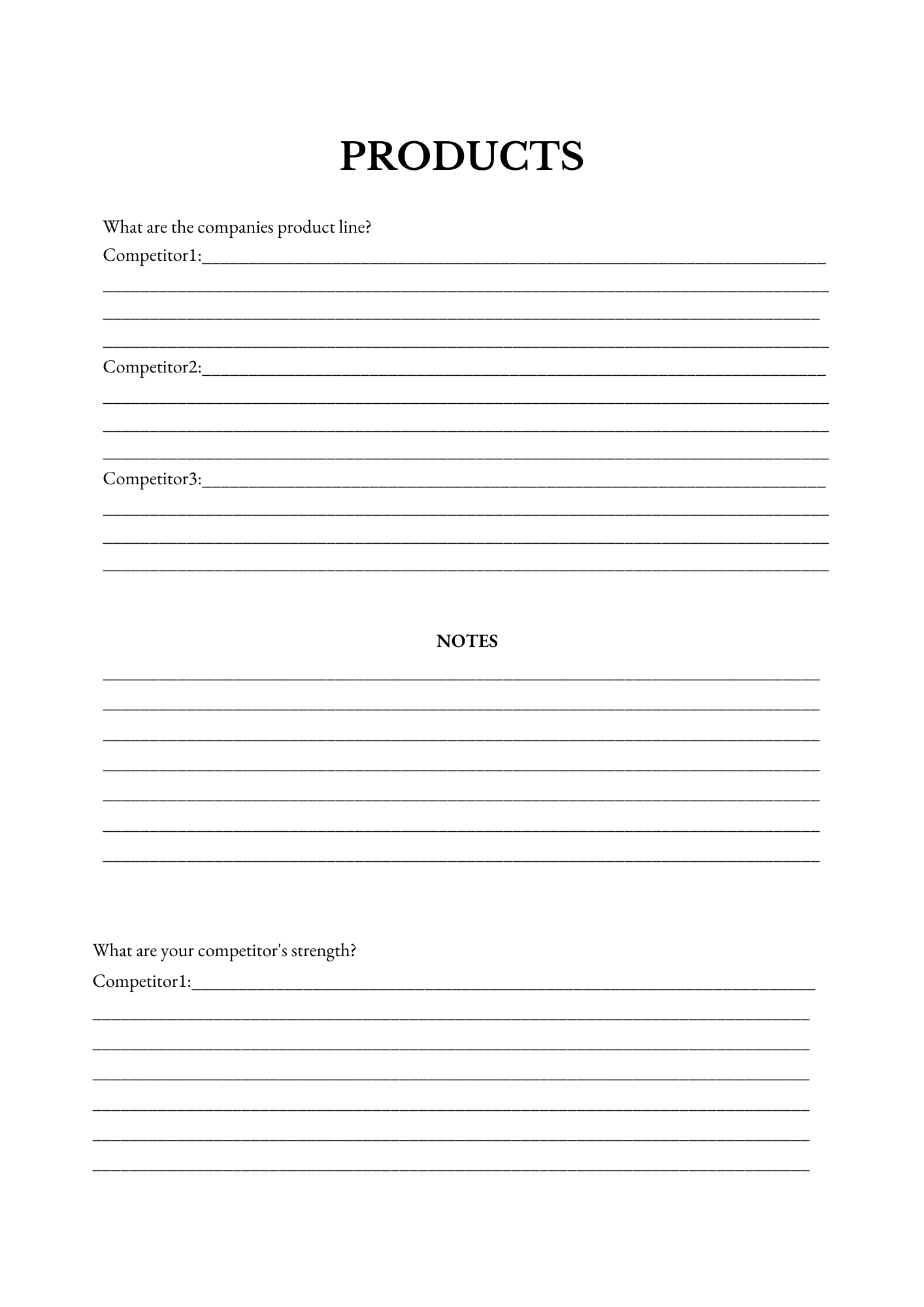 COMPETITOR ANALYSIS WORKBOOK