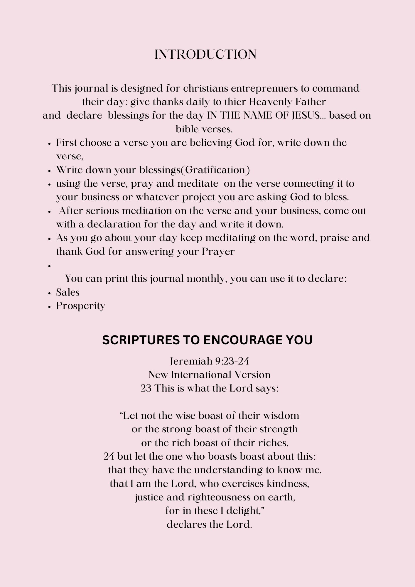 GRATIFICATION & DECLARATION JOURNAL FOR CHRISTIAN ENTREPRENEURS