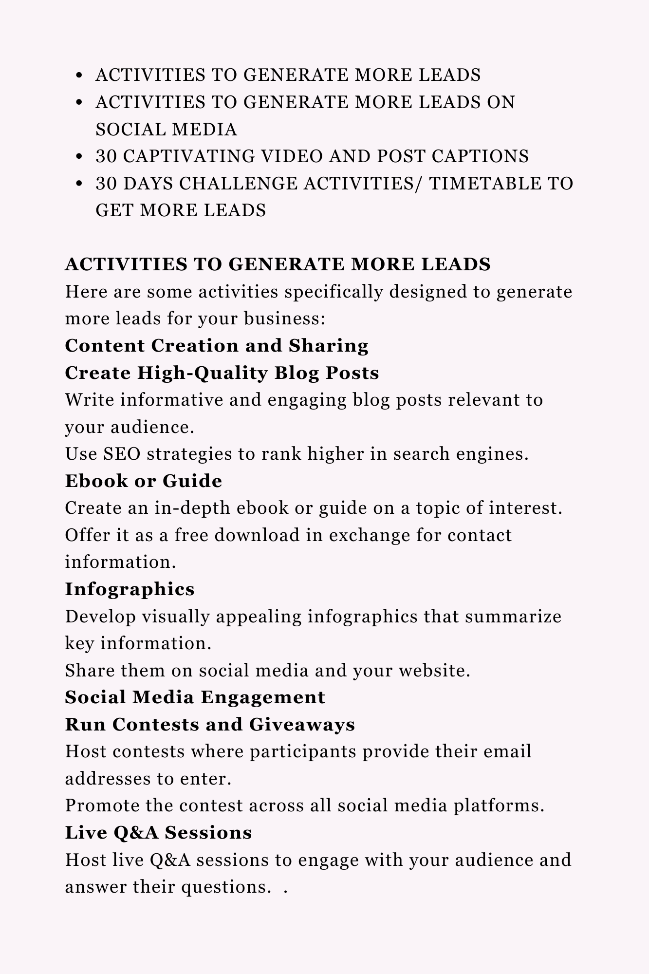 30 DAYS LEAD GENERATION CHALLENGE
