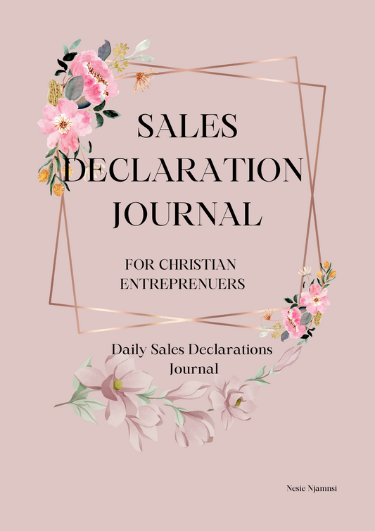 SALES DECLARATION JOURNAL FOR CHRISTIAN ENTREPRENUERS
