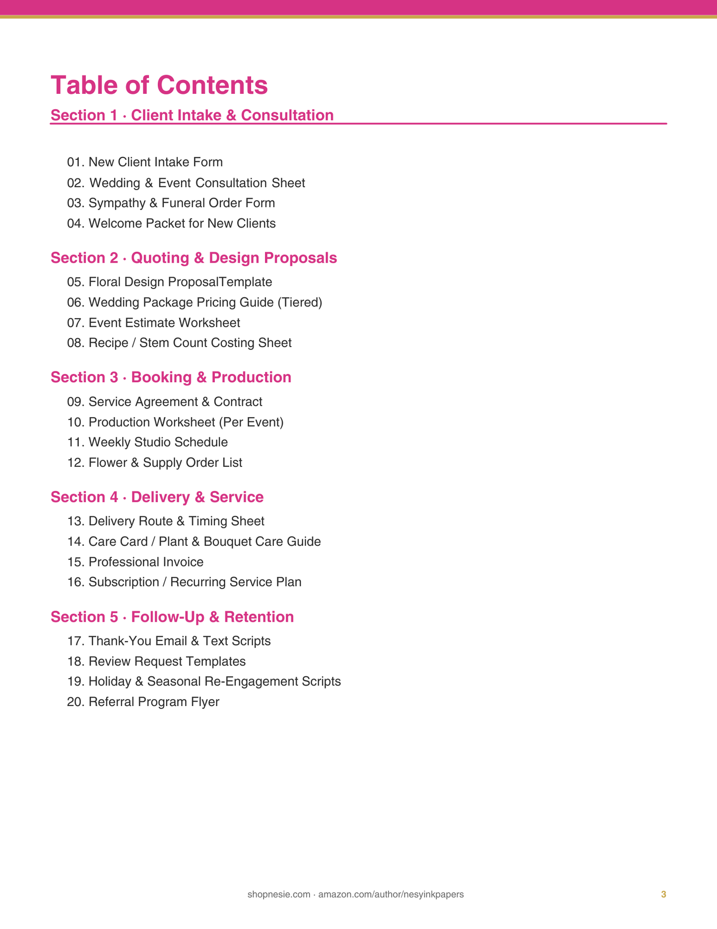 Florist Business Templates Bundle | 20 Canva Editable Forms for Flower Shops, Weddings & Events
