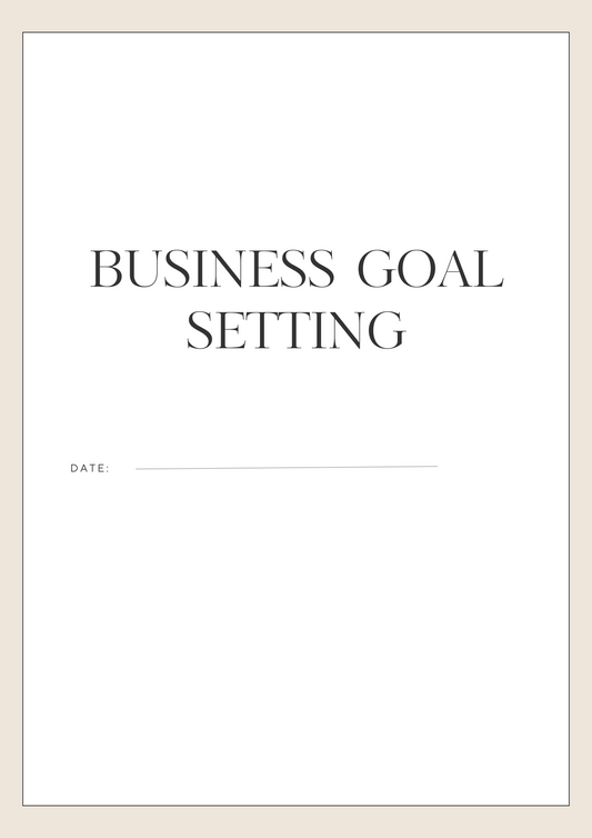 BUSINESS GOAL SETTING PLANNER
