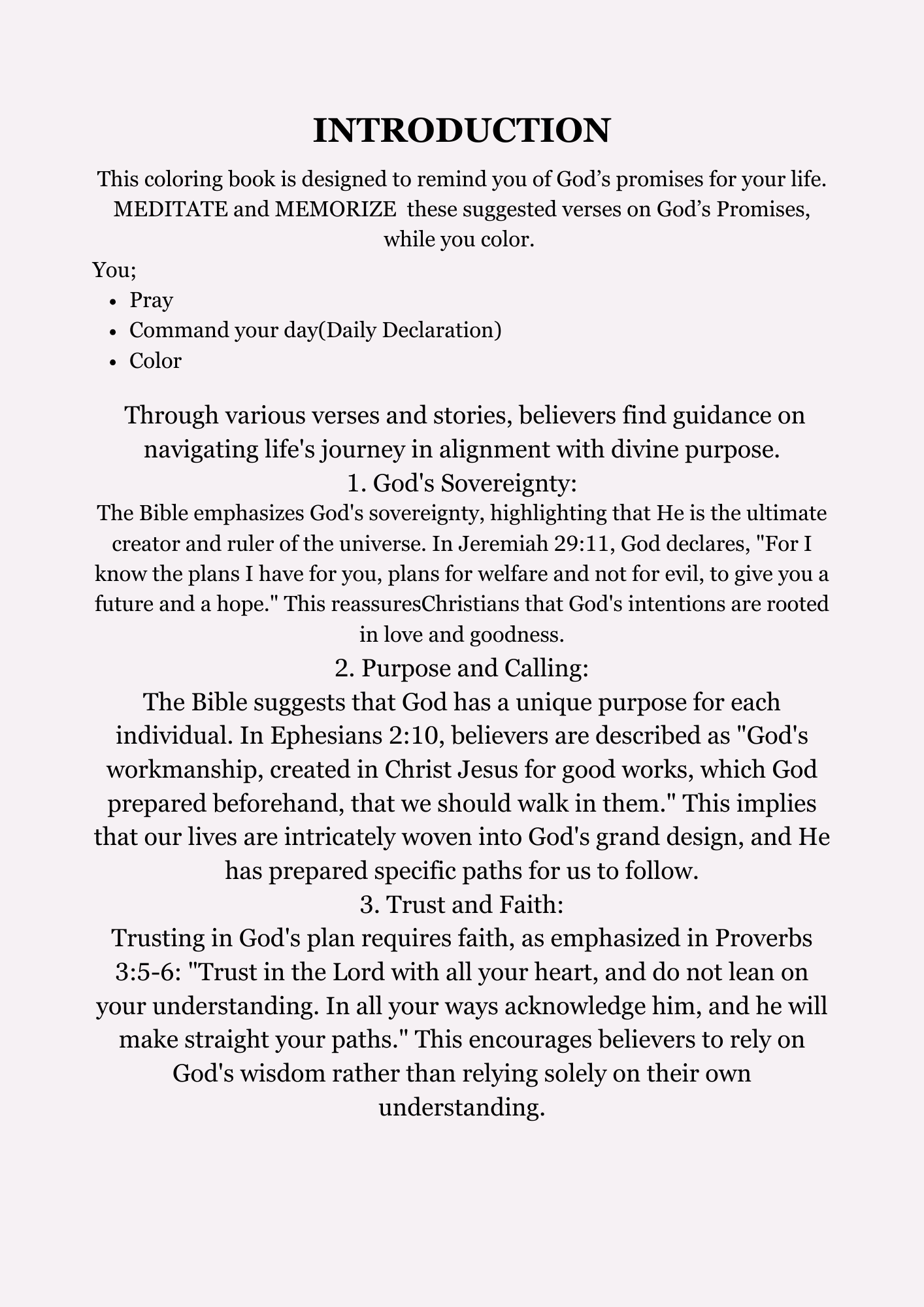 COLOR FOR JESUS : GOD'S PLAN FOR YOU