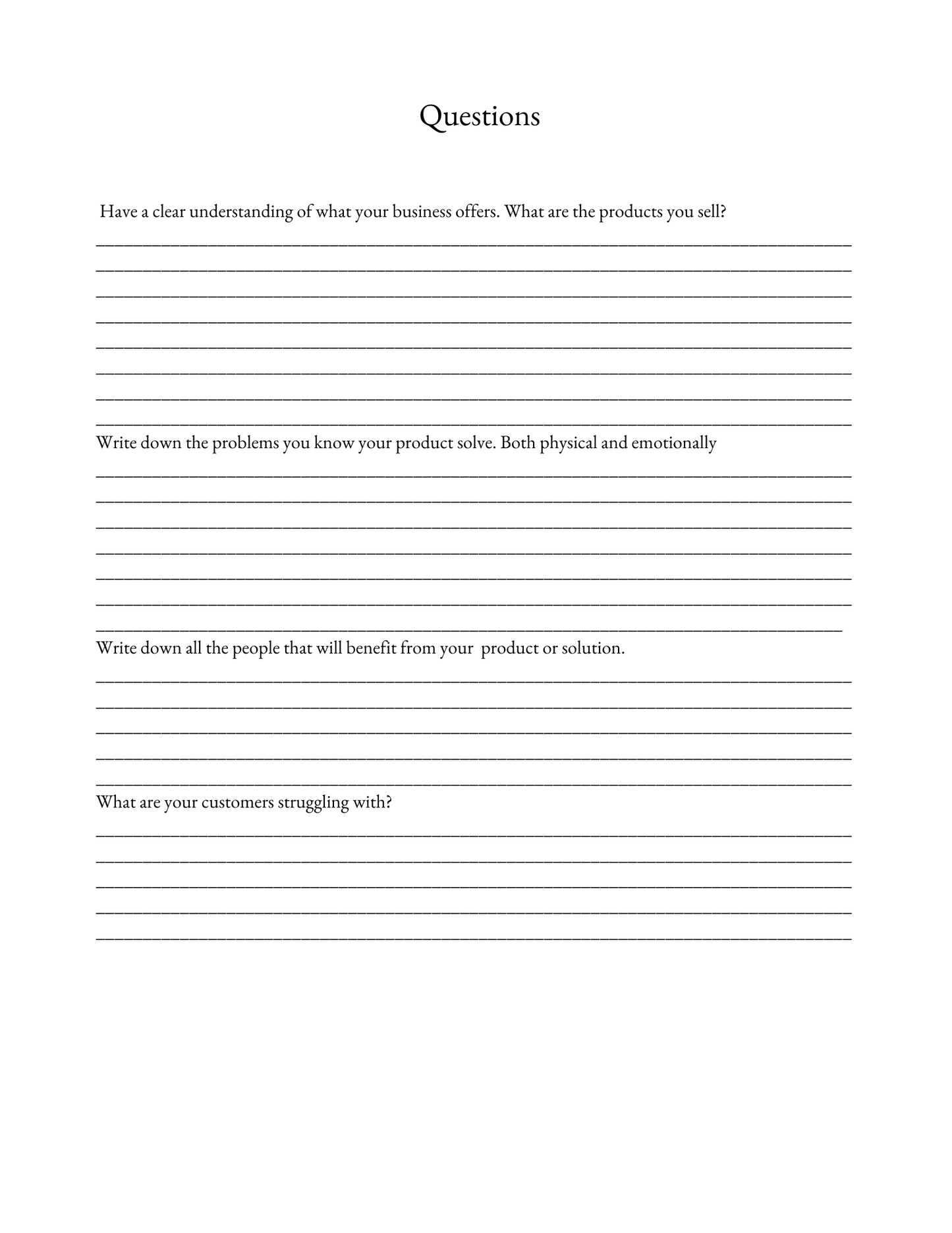 IDEAL CUSTOMER WORKBOOK