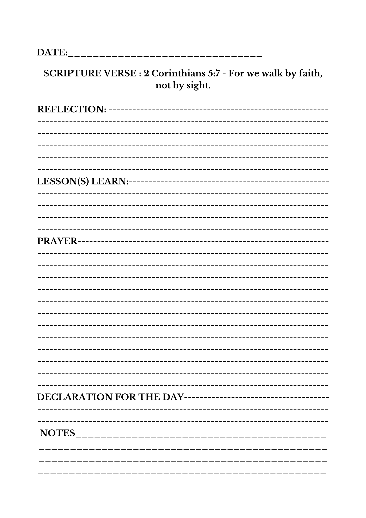 PRAY, MEDITATE & DECLARE: JOURNAL ON FAITH