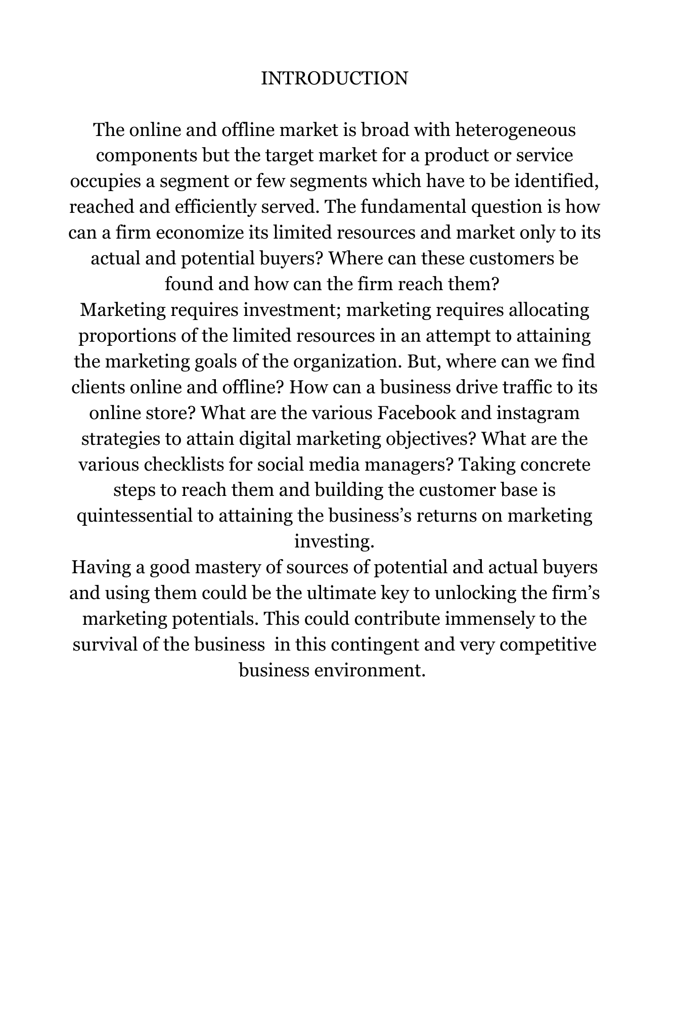 LEAD SOURCES FOR BUSINESS SURVIVAL