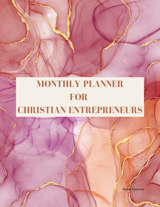 MONTHLY PLANNER FOR CHRISTIAN ENTREPRENEURS