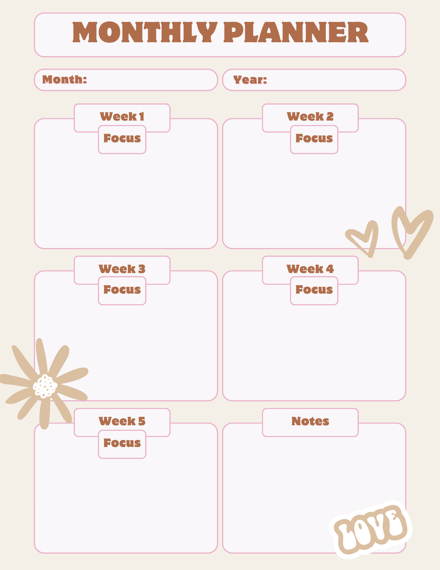 MONTHLY PLANNER FOR CHRISTIAN ENTREPRENEURS