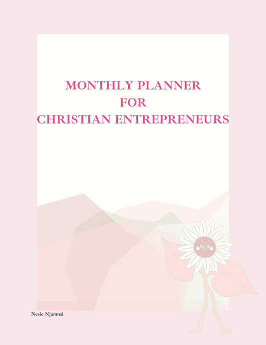 MONTHLY PLANNER FOR CHRISTIANS