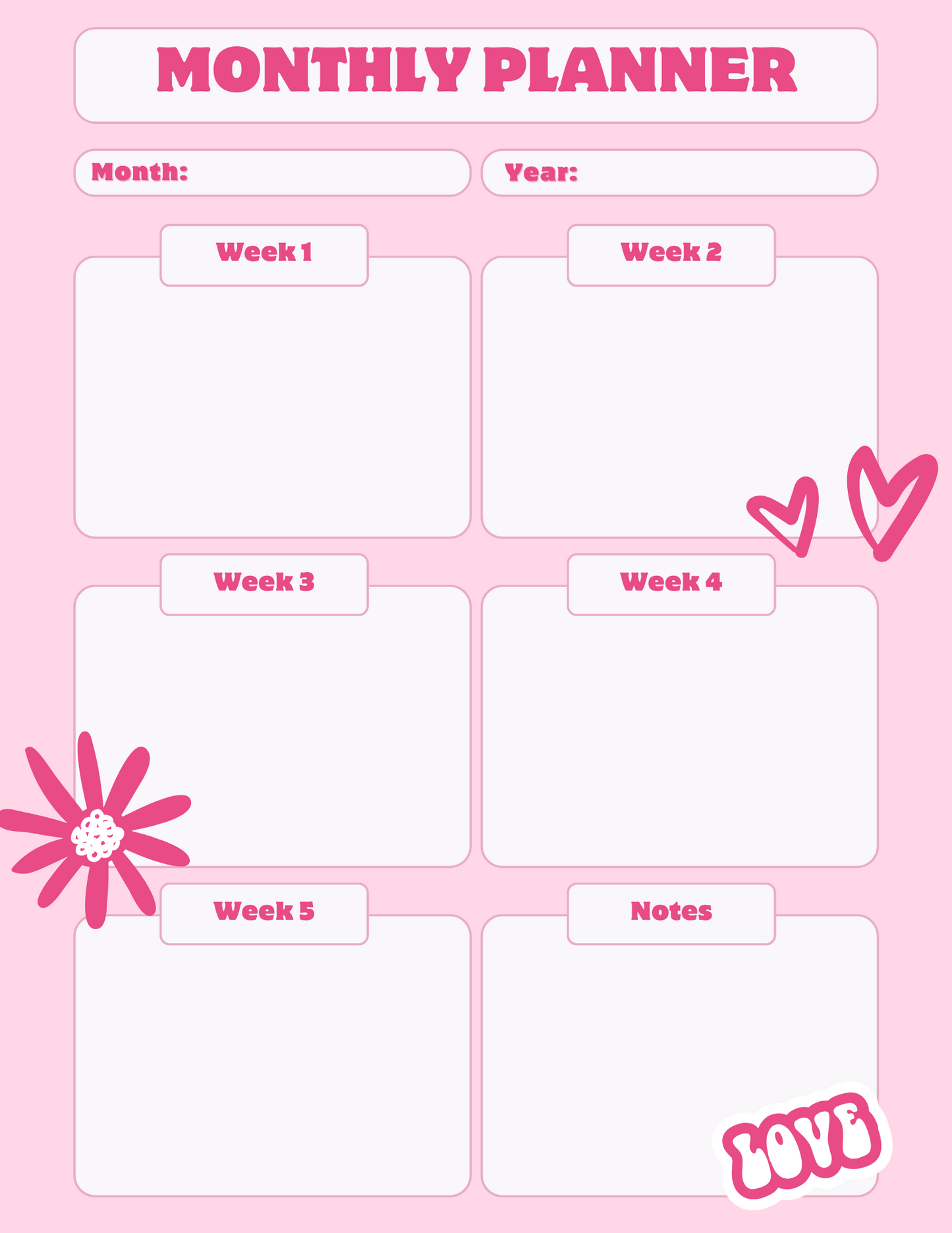MONTHLY PLANNER FOR CHRISTIANS