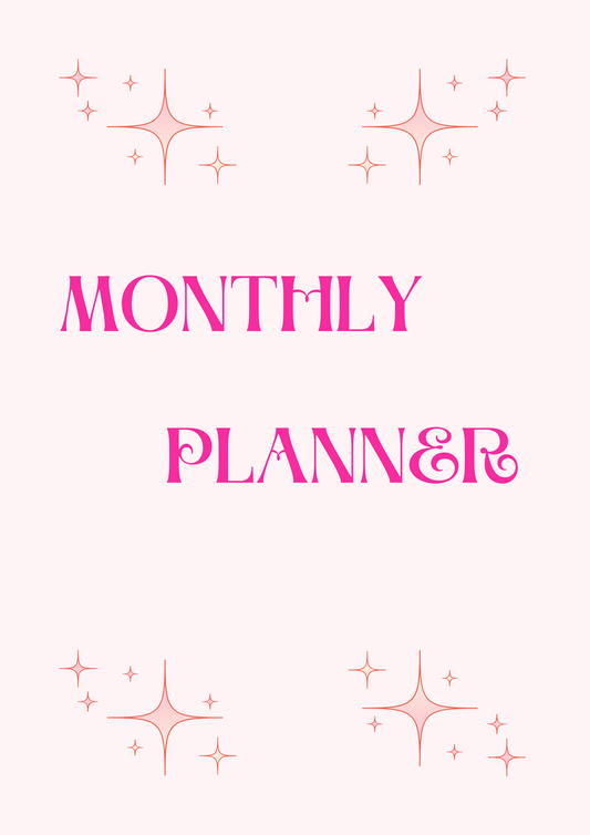 Pink Monthly Planner
