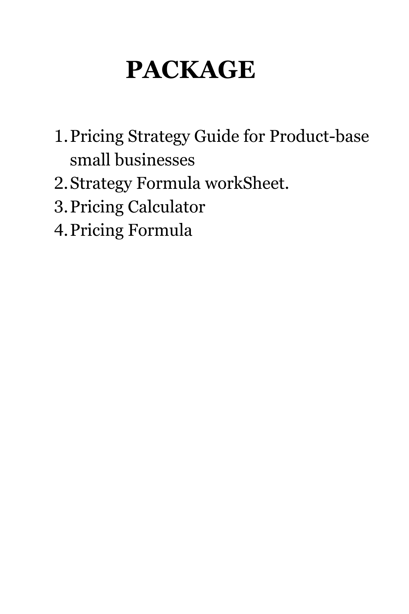 PRICING BUNDLE FOR HANDMADE SMALL BUSINESSES