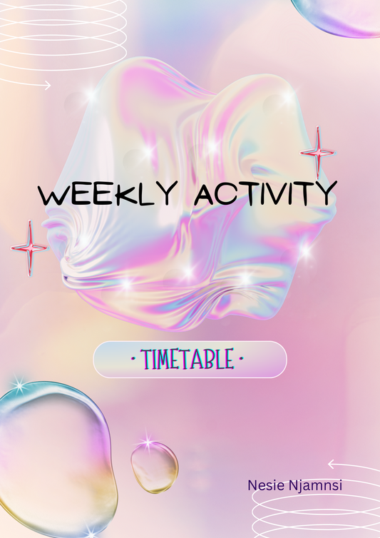 WEEKLY ACTIVITY TIMETABLE WITH SCRIPTURES - PURPLE