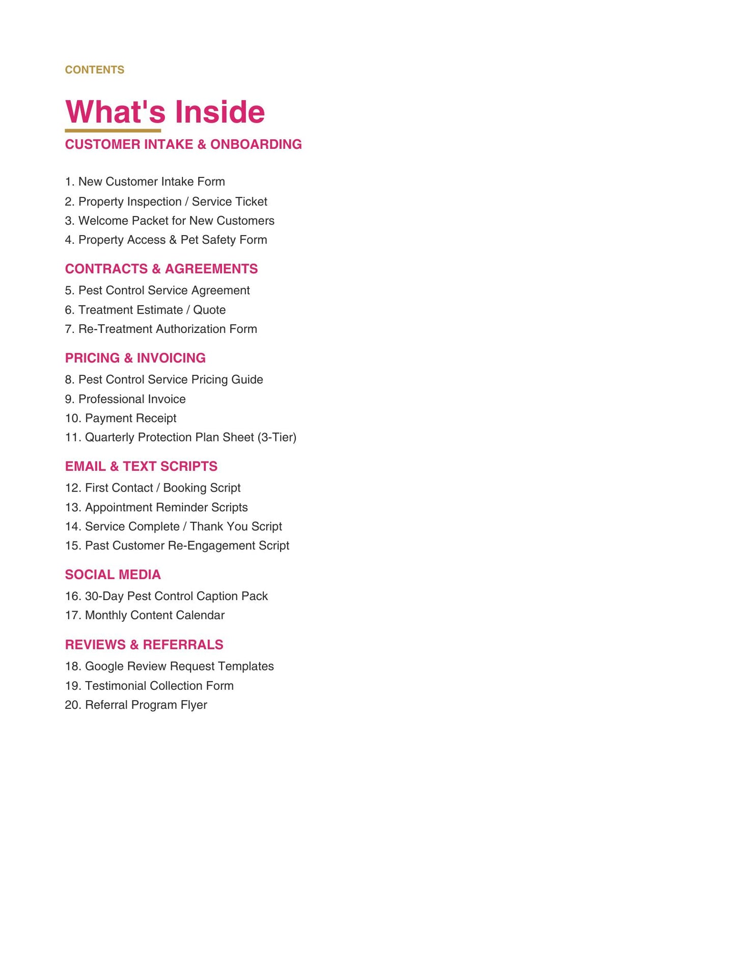 Pest Control Business Templates Bundle | 20 Done-For-You Canva Templates for Exterminators & Pest Management Companies