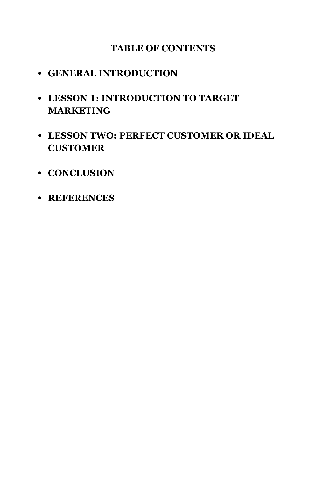 TARGET MARKET