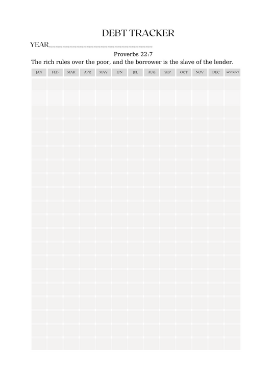 CHRISTIAN DEBT TRACKERS