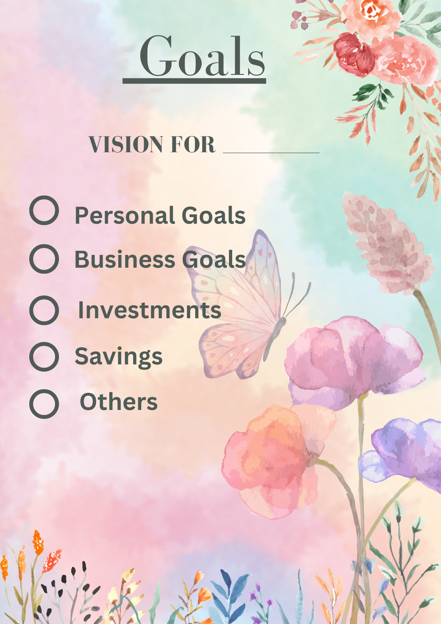 Yearly Vision Planner