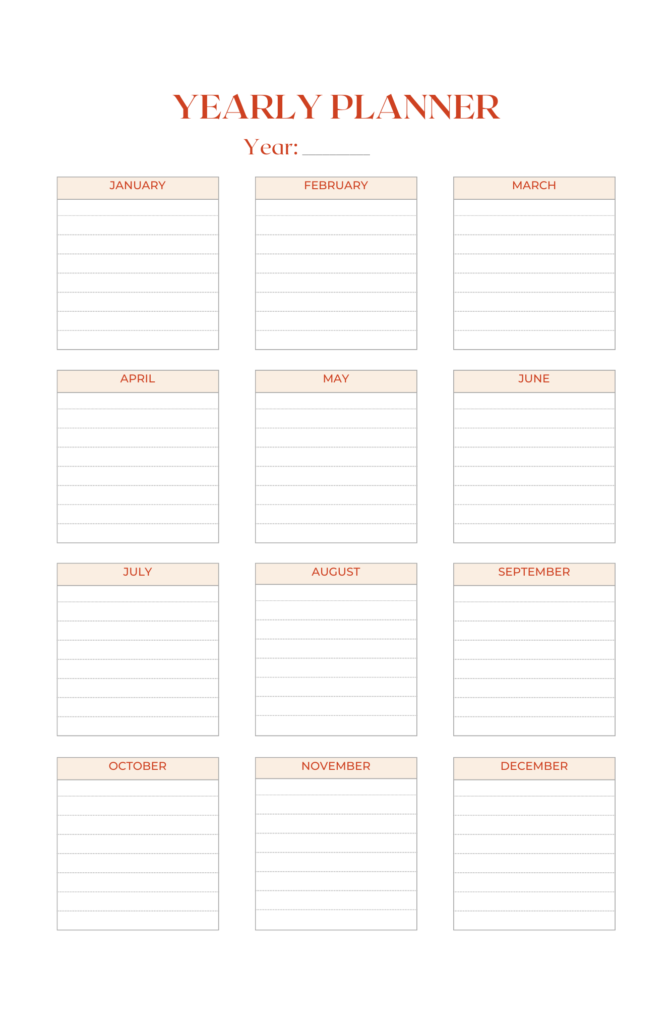 ANNUAL PLANNER