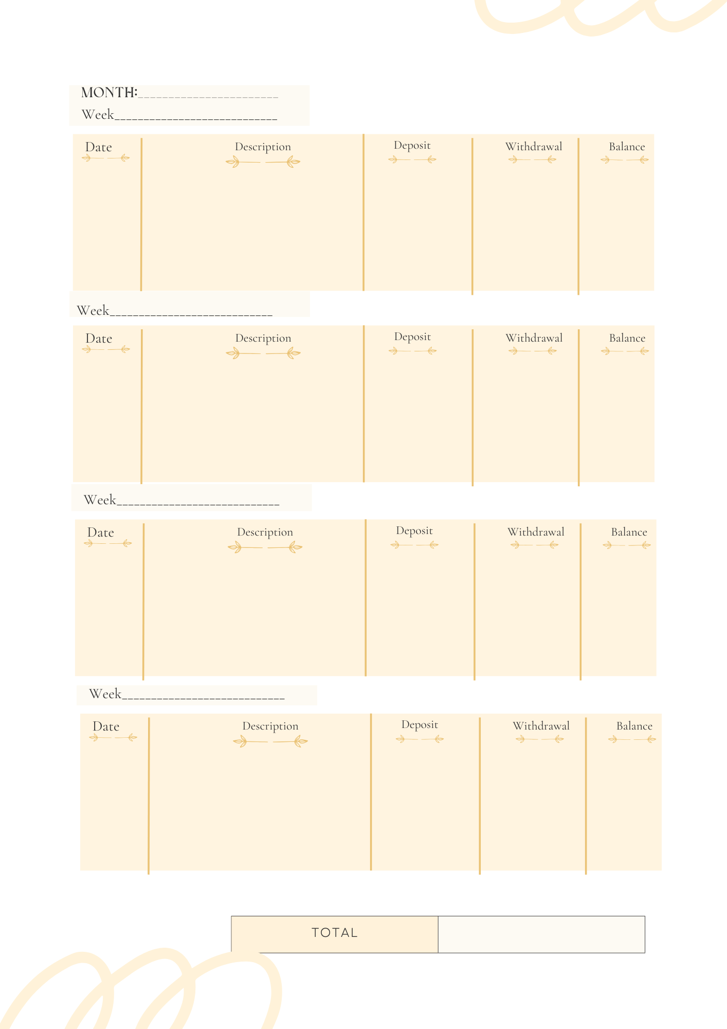 YEARLY SAVING TRACKER- GOLD BLACK