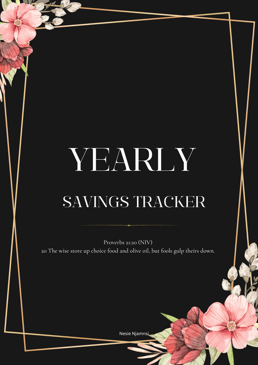 YEARLY SAVING TRACKER- GOLD BLACK