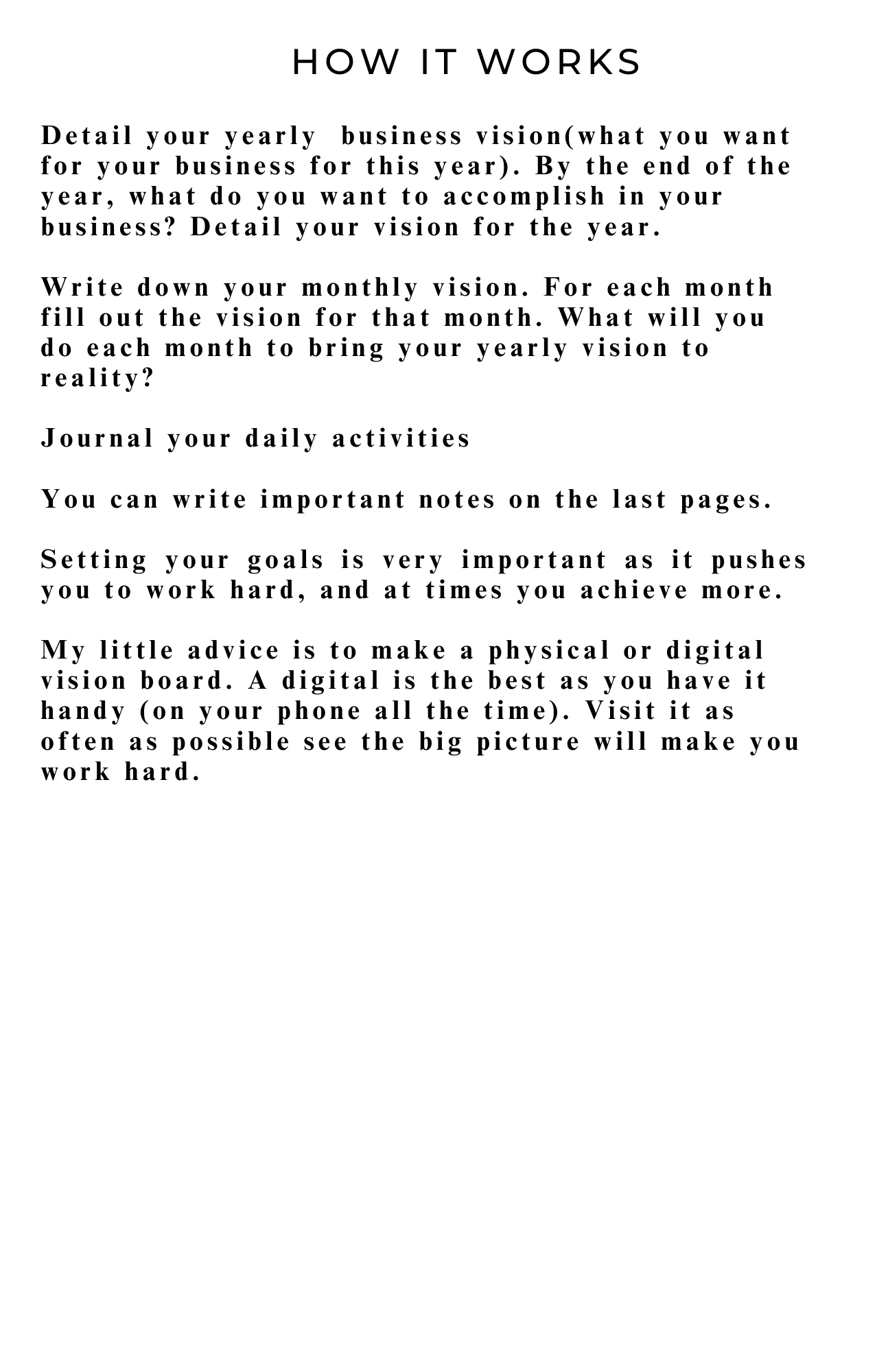 YEARLY GOAL PLANNER