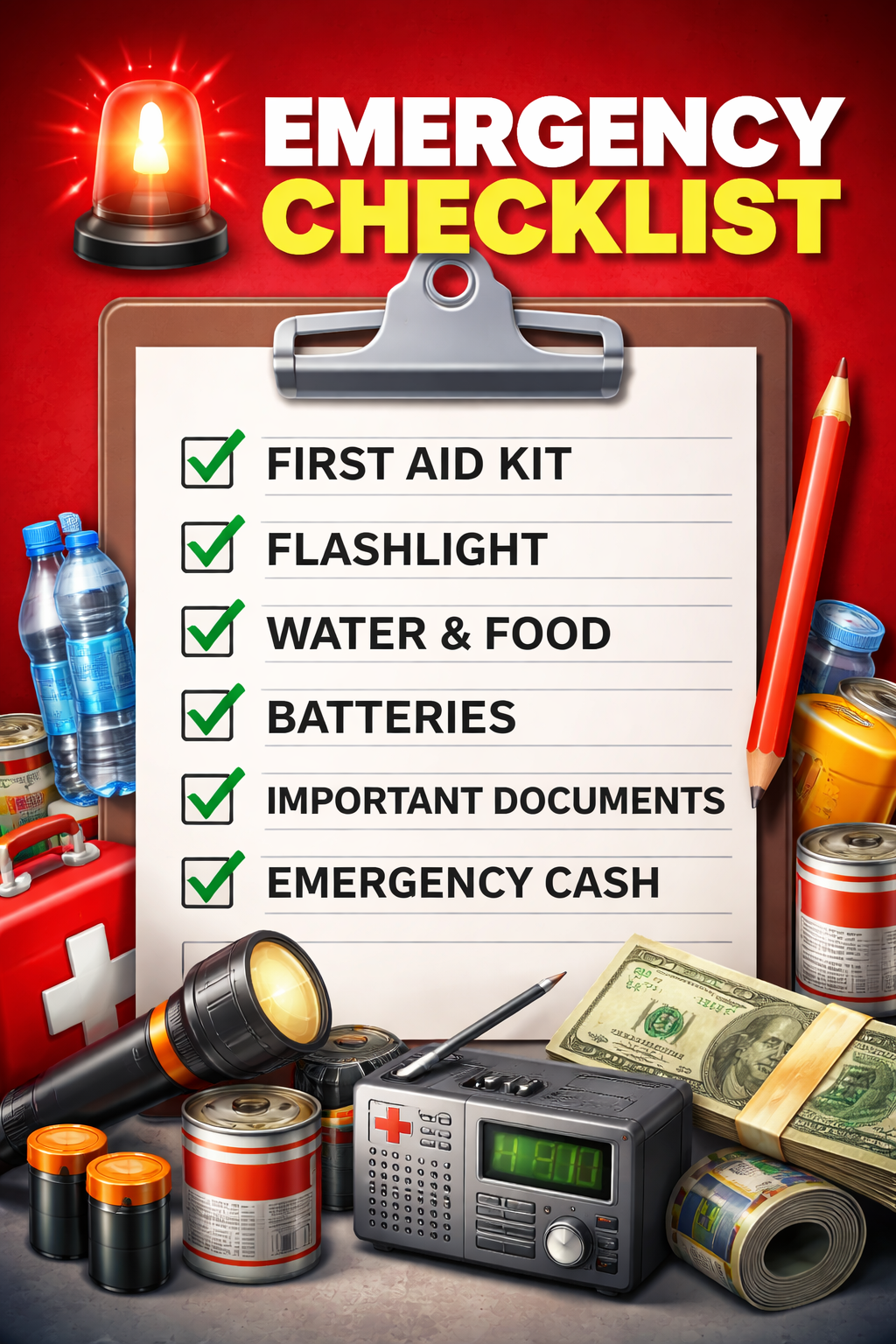 🚨 EMERGENCY CHECKLIST