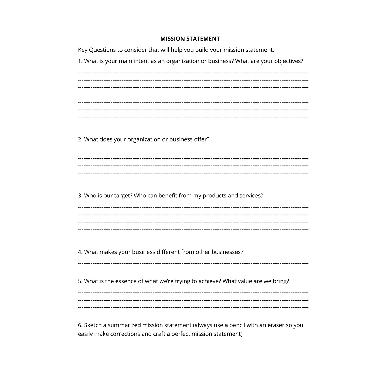 BUSINESS STATEMENTS WORKBOOK